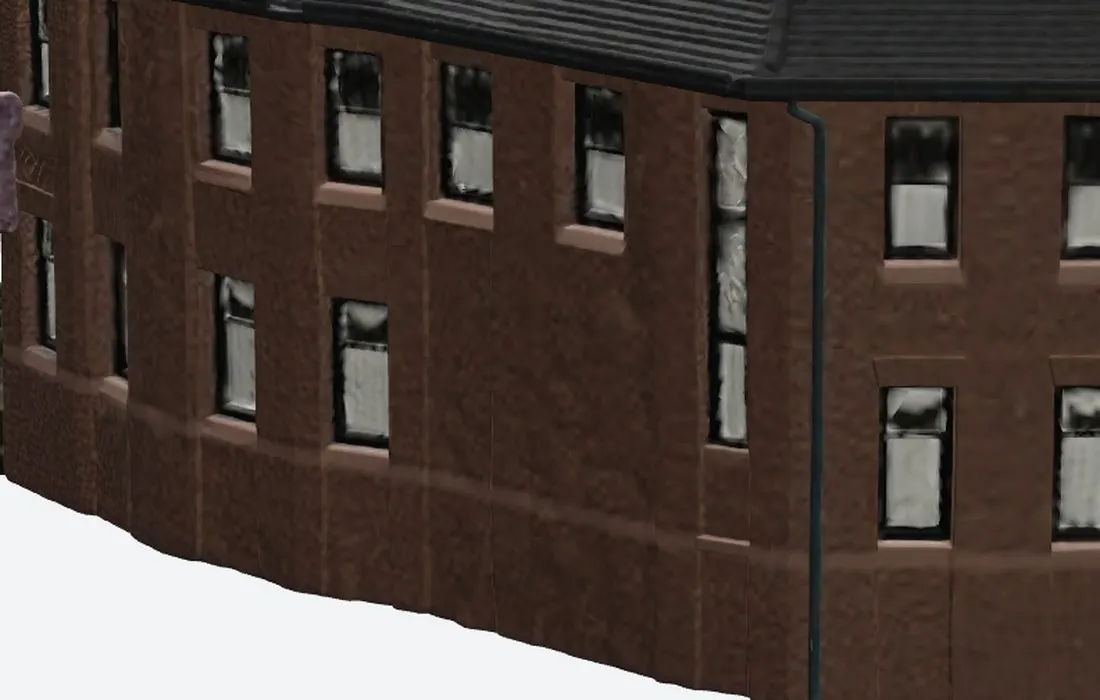 Walk around a Meshy model and it becomes a different building